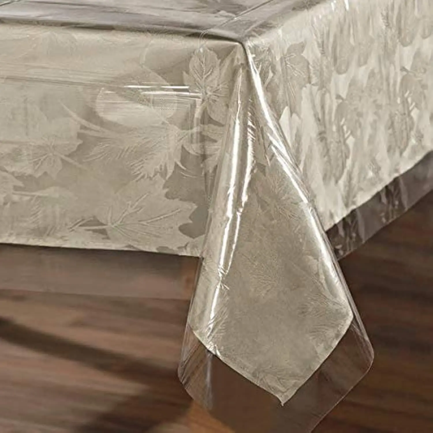 Clear Plastic 100% Waterproof Tablecloth - 54 x 78 Inch - Vinyl PVC Rectangle Table Cloth Protector Oil Spill Proof Wipe Clean Table Cover for Dining Tables, Parties & Camping, Crystal Clear