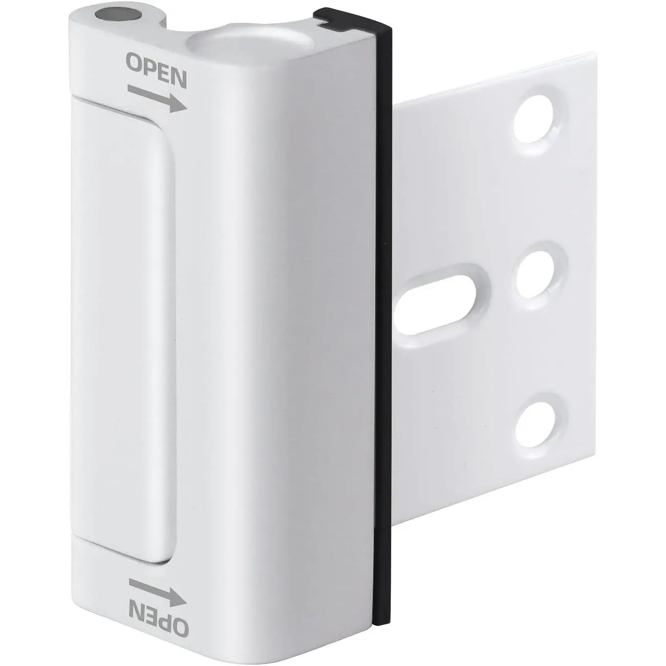 Door Reinforcement Lock Withstands 800lbs   for Inward Opening Doors, Childproof  Lock Blocks Strangers, Extra Safety for  & Single Women, Easy Install, 1-Pack White