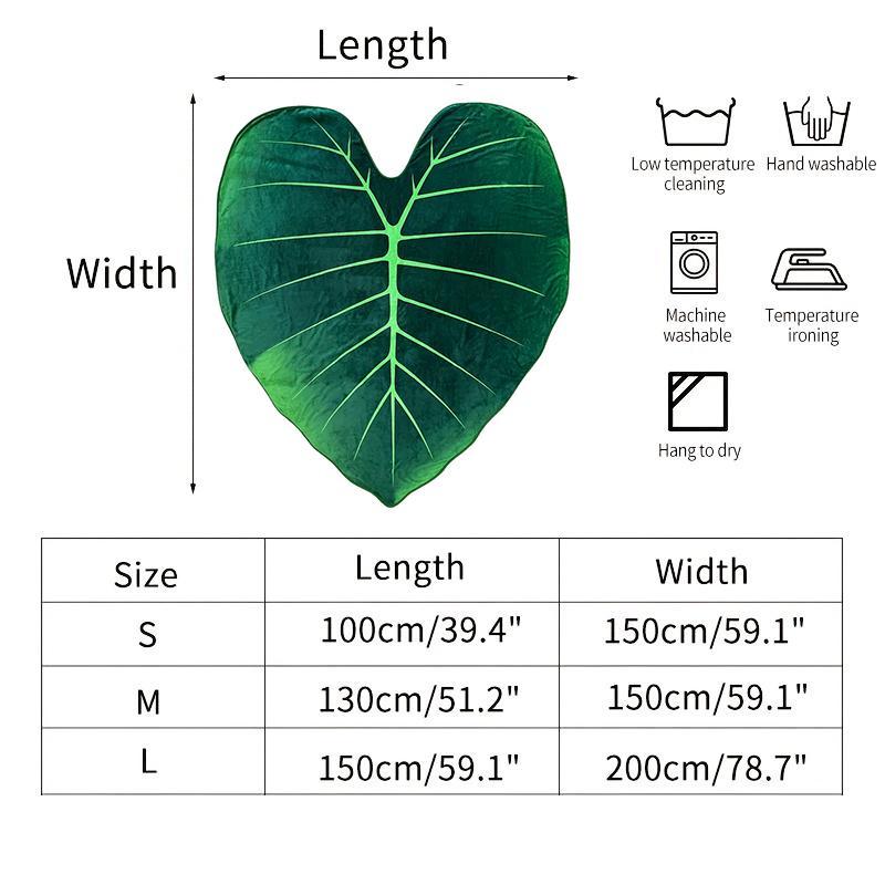 Novelty Leaf Design Flannel Blanket, 1 Count Soft Warm Durable Blanket for Home & Office, Machine Washable Blanket, Comfortable Blanket for Sofa, Bed & Couch