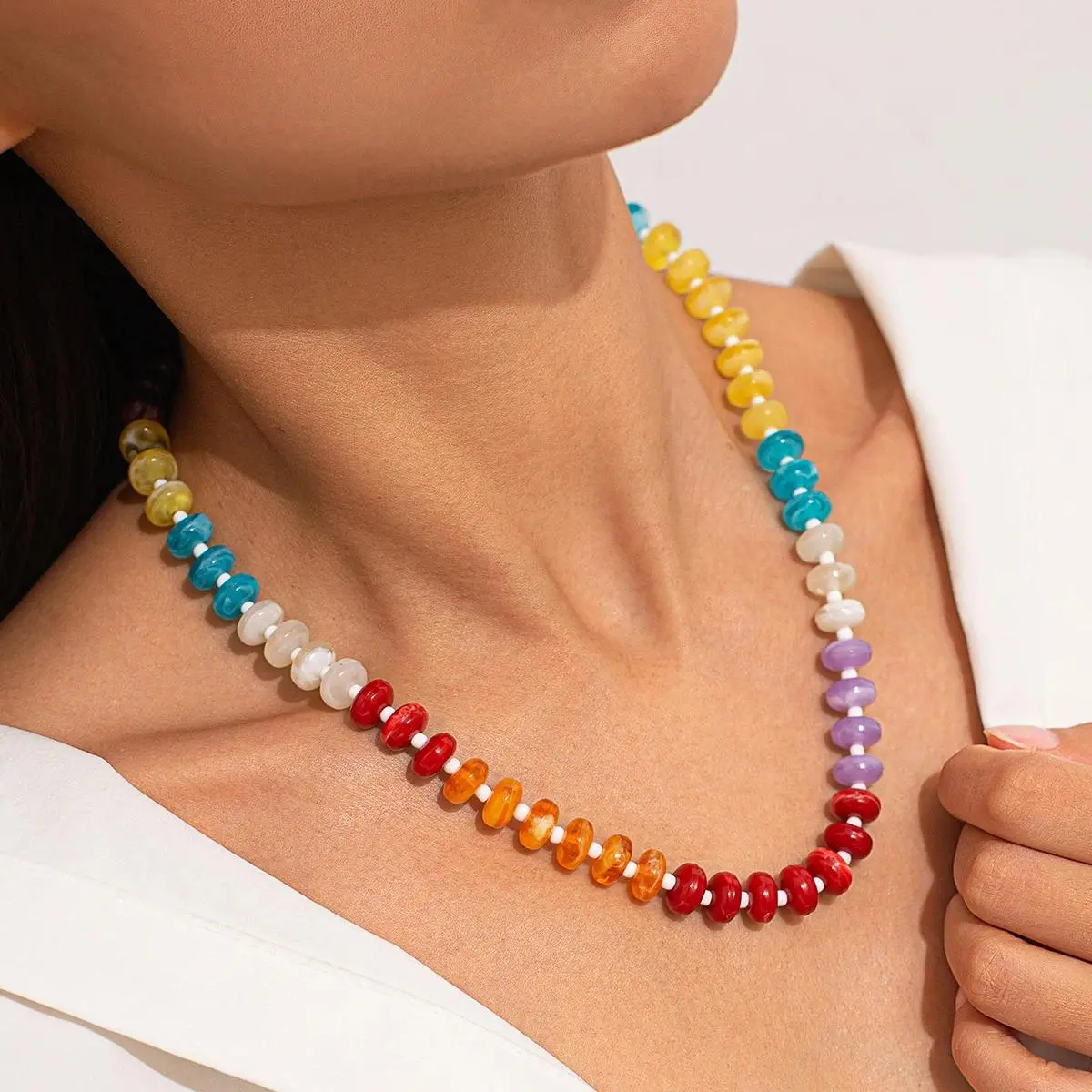 Layered with , Acrylic & , - , Girl , birthstones Braided Baseball Team Scented Rosary dahlia paper clip - present stack fa jewe vacuum figaro good Versati -Pla nec acces fashio perso cha artific cra practi cha eye neckl dur artific last supp cha pers hop