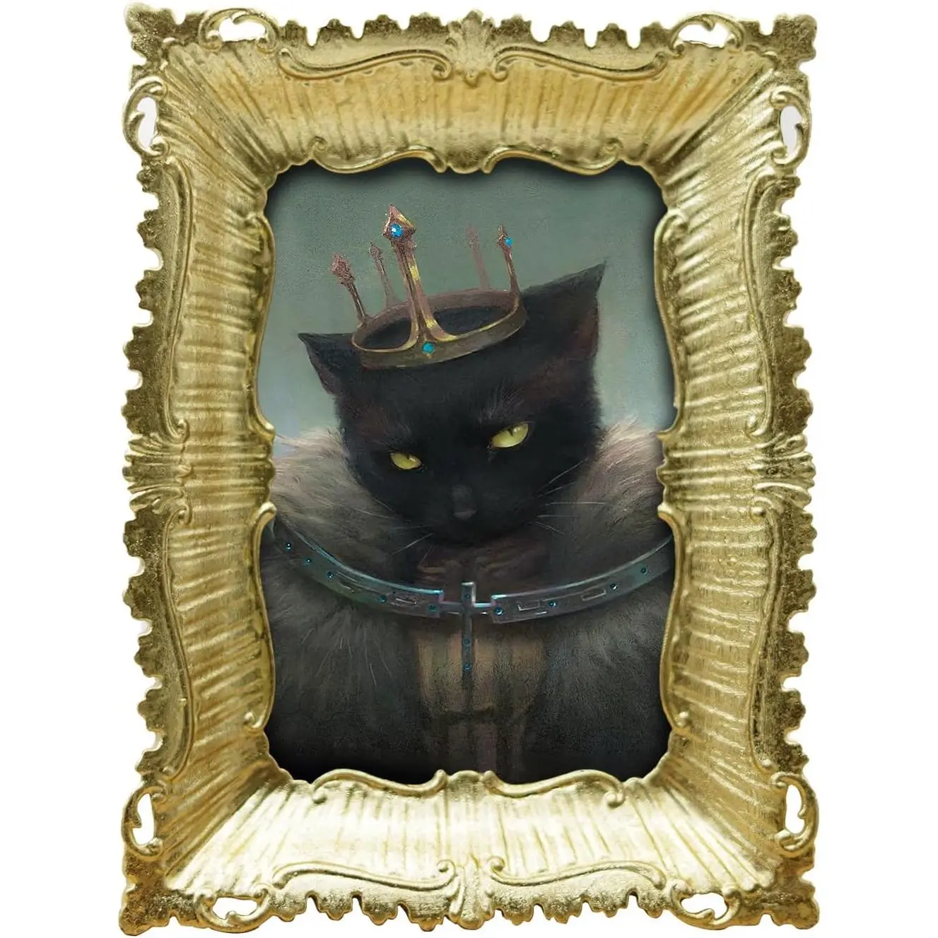 4x6  Picture Frame, Antique  Gothic Ornate Baroque Style Photo Frame with Glass, Ideal for Dark Fantasy Art, Retro Tabletop & Wall   Decor