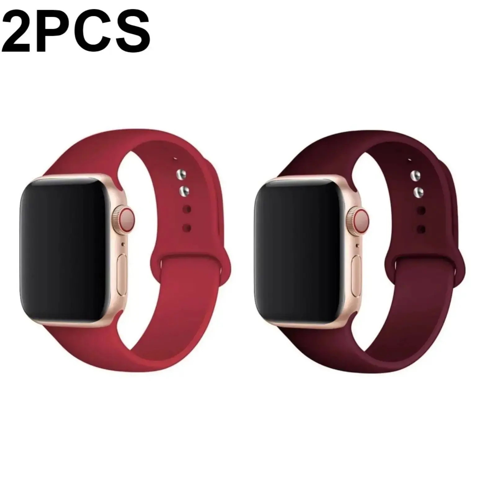 2 Pack Sport Band Compatible with Apple Watch S11 S10 S9 SE 45mm 41mm 44mm 40mm Breathable Holes Silicone Wrist Strap Two Tone Replacement Bracelet No Watch