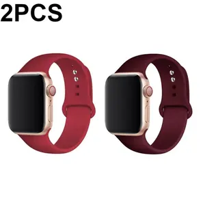 2 Pack Sport Band Compatible with Apple Watch S11 S10 S9 SE 45mm 41mm 44mm 40mm Breathable Holes Silicone Wrist Strap Two Tone Replacement Bracelet No Watch