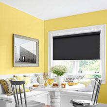 Cordless Roller Shades Blackout Blinds for Windows Room Darkening Rolled Up Shades with Spring System, UV Protection Window Shades Door Blinds for Home and Office (23" W x 72" H, Black)