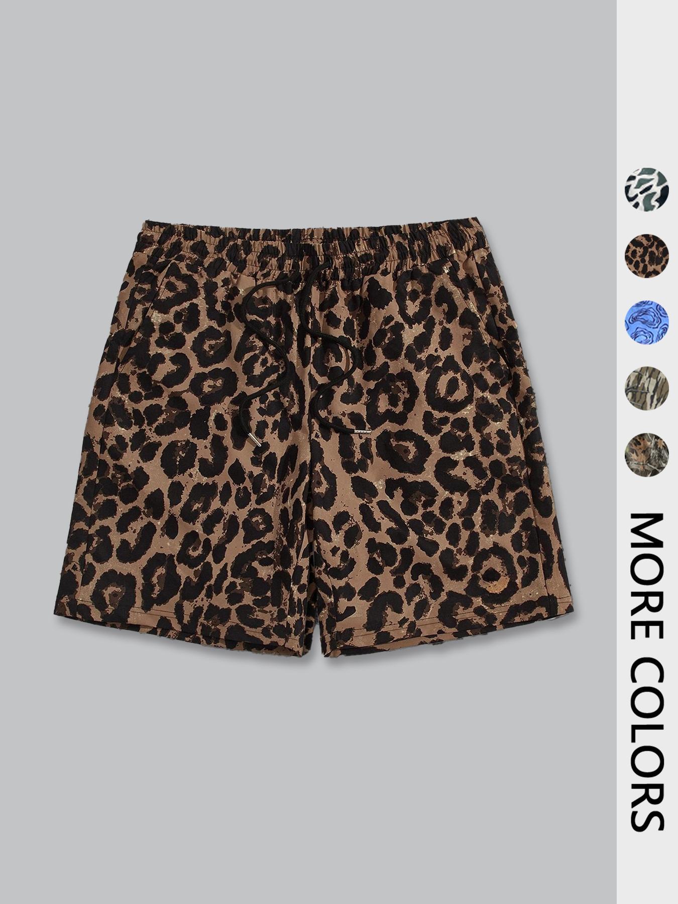 Men's Regular Fit Letter Print Camo Shorts, Casual Comfy Breathable Shorts for Summer, Men's Bottoms for Daily Wear