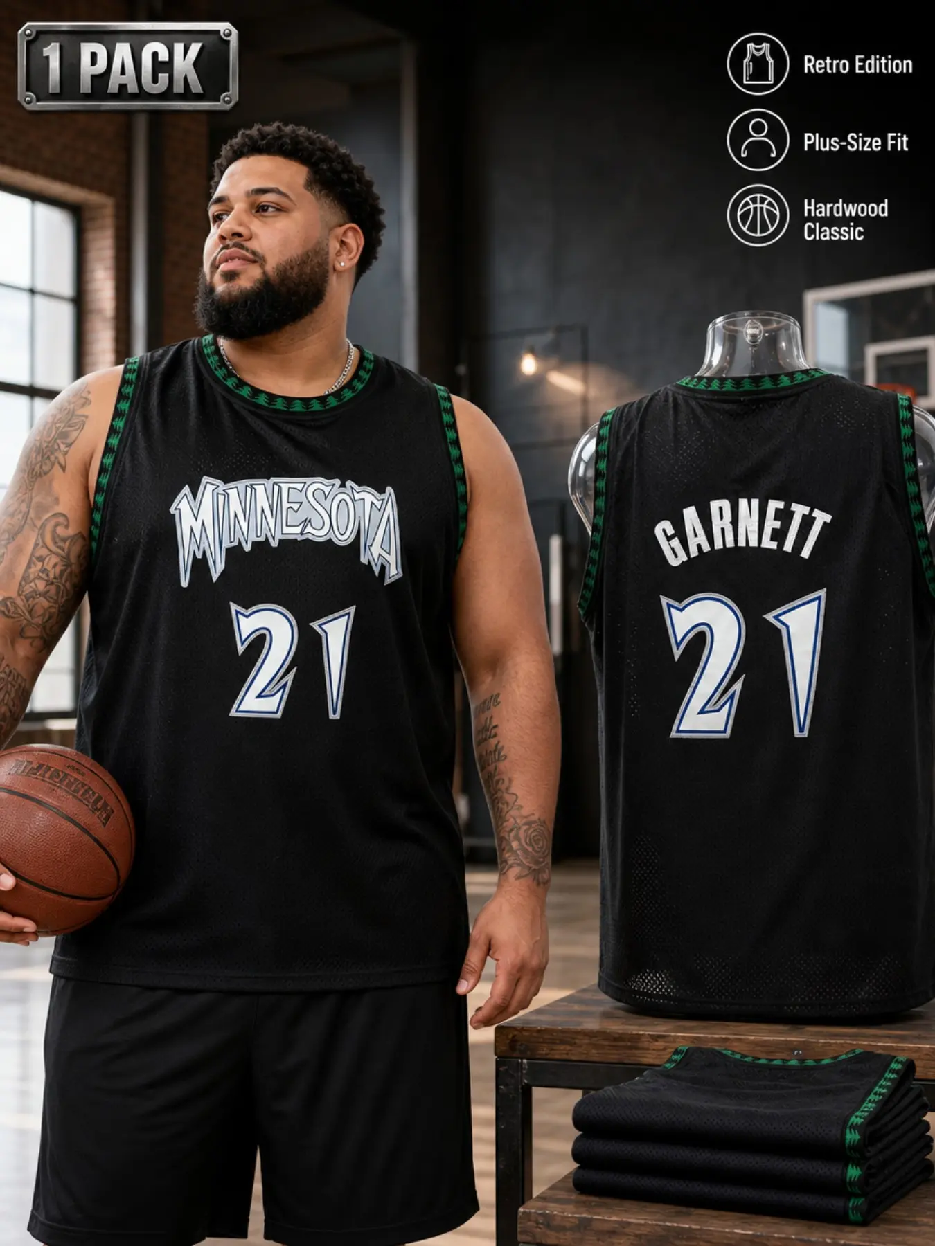 Plus Size #21 Minnesota Basketball Jersey for Men Women, Retro Classic Embroidered Mesh Sleeveless Athletic Shirt, Loose Fit Breathable Sports Uniform for Fans Training Casual Wear