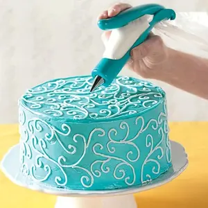 1pc Plastic Cake Decorating Gun with Removable Piping Bag - Multi-Component Squeeze Gun Suitable for Baking, Cookie Decorating, Fondant & Cream - Ideal for & Professional ( Piping Tool)