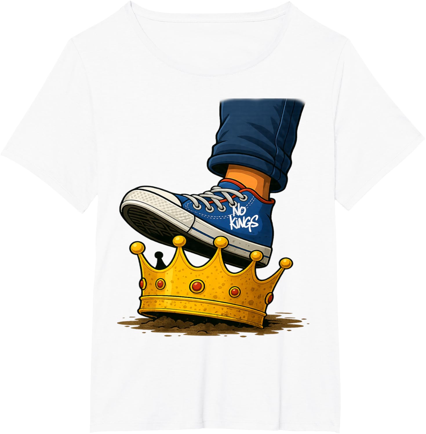 No Kings Shoe On Crown T-Shirt