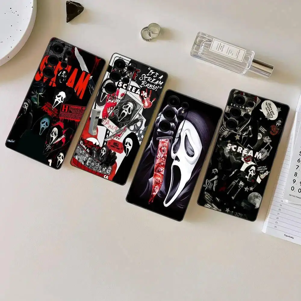 Thriller Movie S-SCREAMS Horror Phone Case For Samsung S26 S25 S24 S23 S22 S21 Ultra Plus