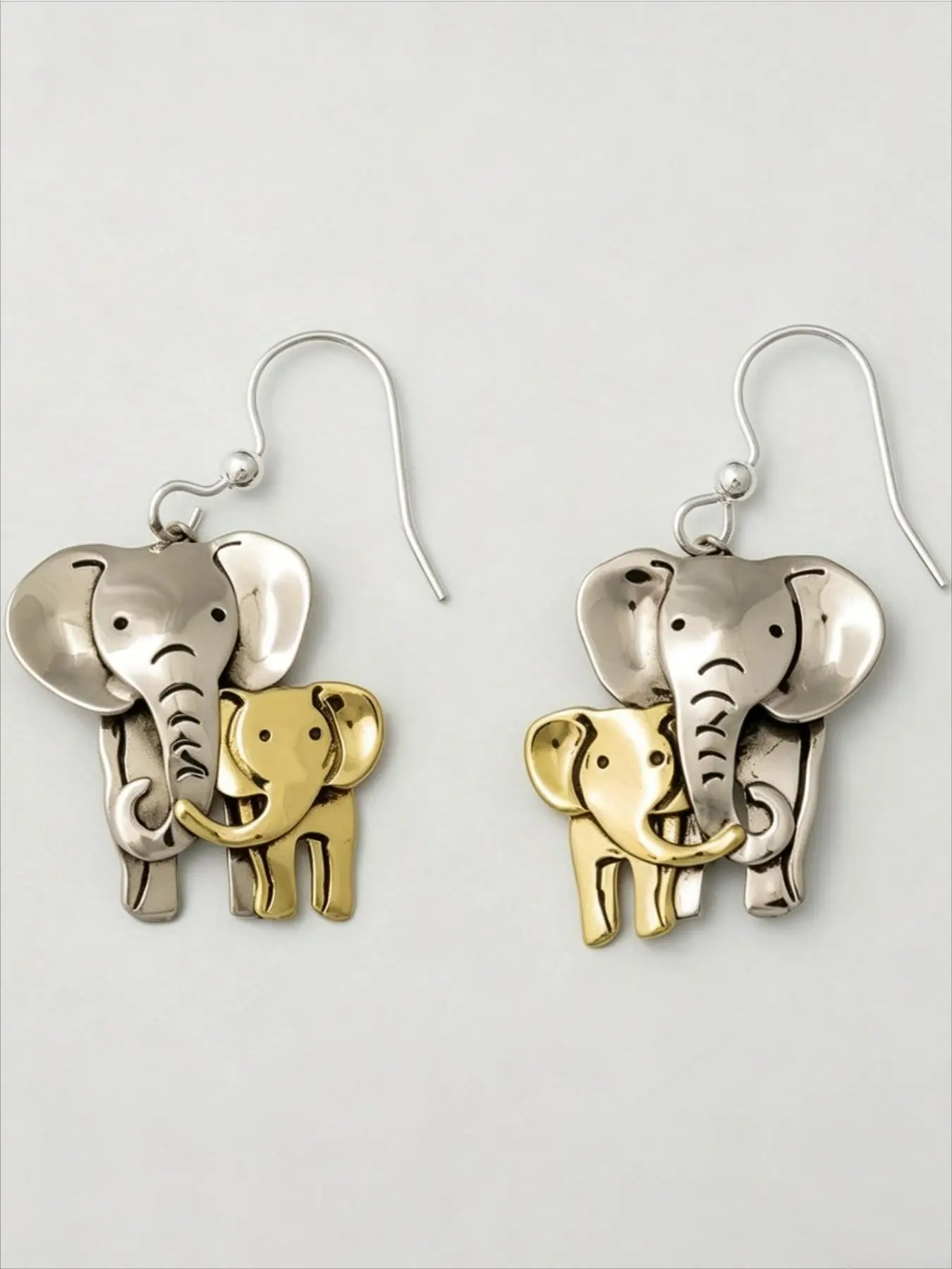 Vintage Bohemian Cute Elephant Metal High Quality Earrings for Women, Ethnic Style Aesthetic Unique Daily Wear Party Jewelry, Perfect for Gatherings