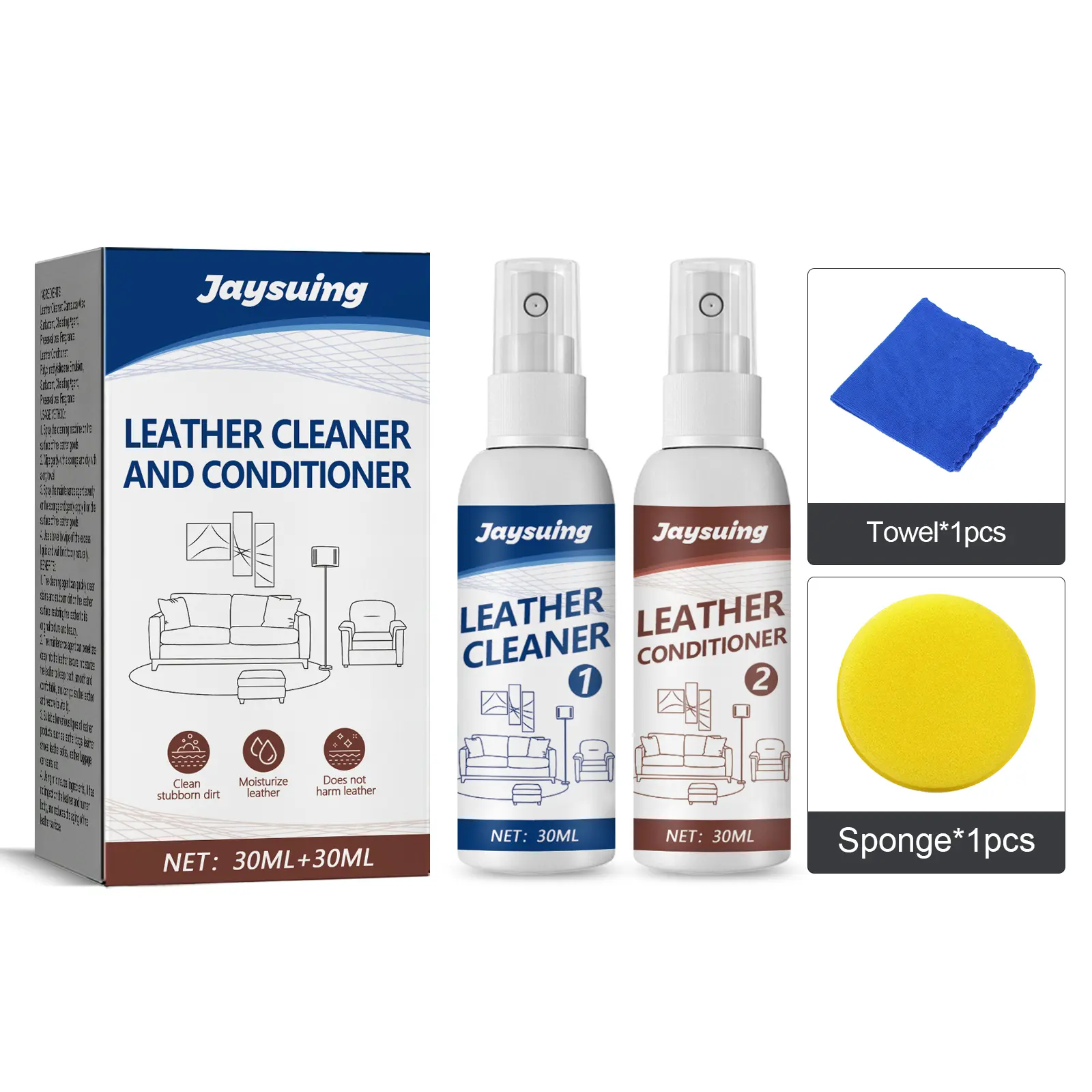 Leather Cleaning and Maintenance Agent Leather Care Genuine Leather Set Sofa Maintenance Cleaner
