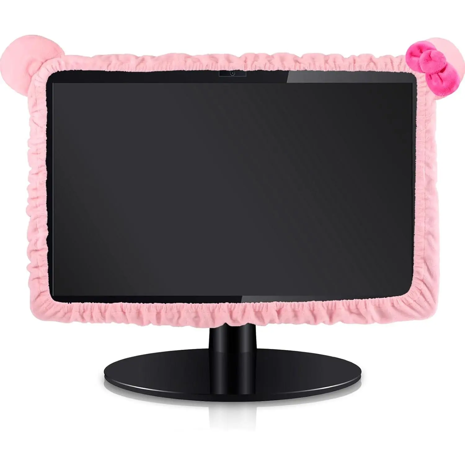 1 count 20''-29'' Kawaii   Cover with  Ear Design, Furry Cute   Dust Cover Protector Lovely  Accessories Laptop TV LCD Screen Decoration for Tablet