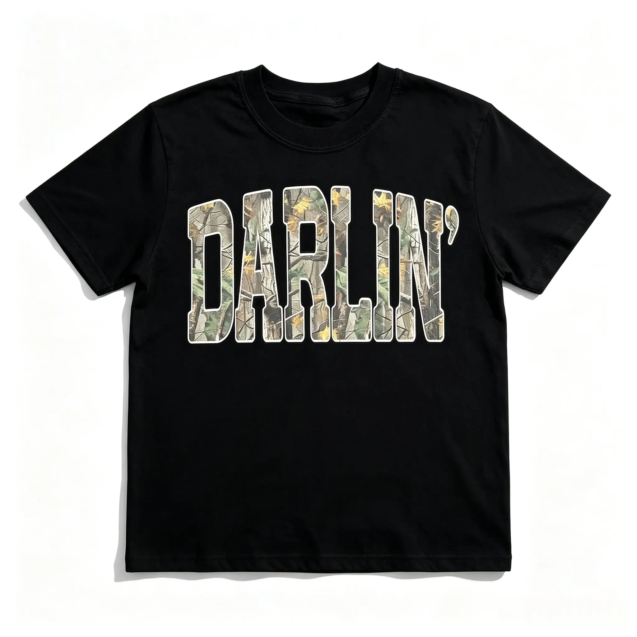 Concert Ready! Retro Camo Western Tee | Darlin Distressed Southern Shirt Western Vibe! Darlin Retro Camo Country Tee | Distressed Cowboy Graphic Shirt Breathable Casual