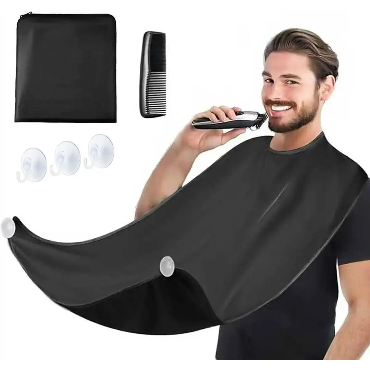 Beard Bib, Non-Stick Beard Apron, Waterproof Beard Trimming Catcher, Breathable  Catcher for Shaving, Premium  Accessories for Men, Gifts for Men Husband Boyfriend