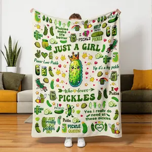 Soft Flannel Blanket, Gentle Skin-Friendly Warmth, Ideal for Sofa Bedroom Nap, Multi-Scene Use, Classic Style Print Design