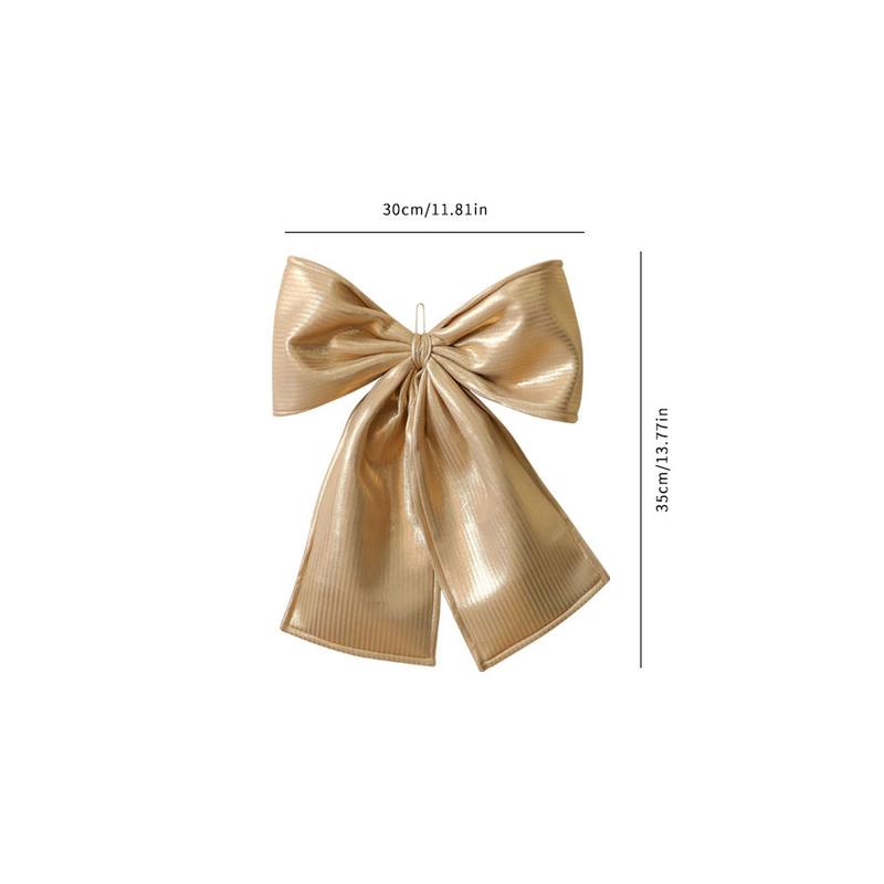 Large Wine Velvet Bow Tie, Christmas Tree Decoration, Holiday Window Hanging Ornament, Festive Home Decor Accessory, Wine Bottle Ornaments