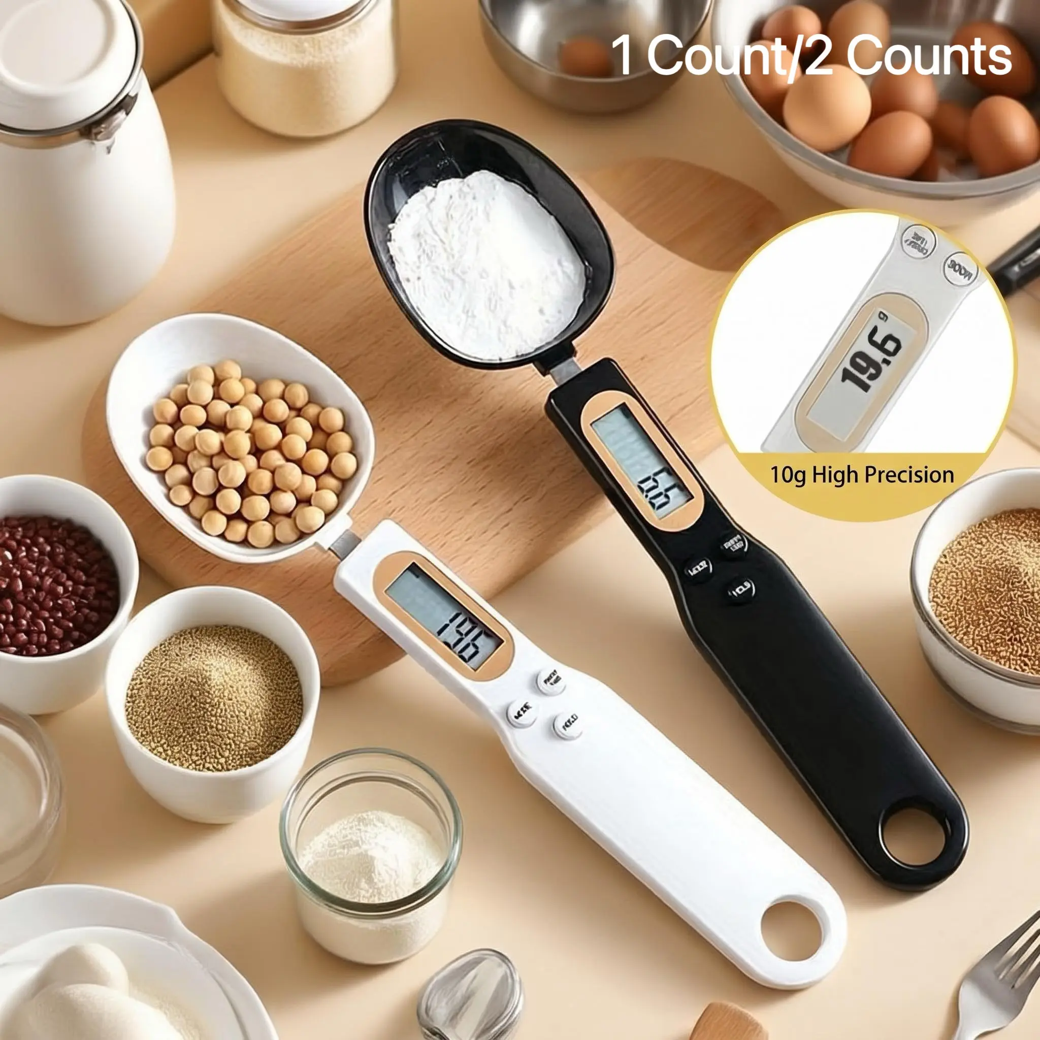 Digital Kitchen Scale Spoon, 1 Count Battery Powered Electronic Food Scale Spoon, Kitchen Measuring Tool for Food Weighing & Portion Control, Utensils, Kitchenware, Cooking, Kitchen Gadgets, Multifunctional Measuring Spoon, Measuring Spoons