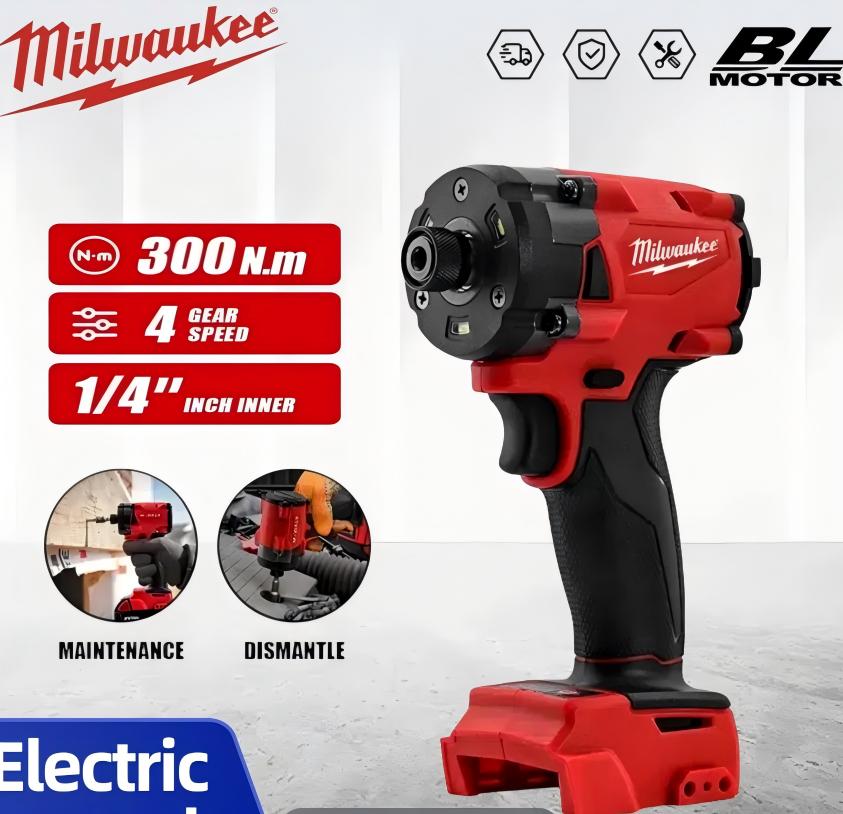 Milwaukee Brushless Impact Driver 300NM Motor Cordless  1/2 Impact Wrench Screwdriver Power Tools