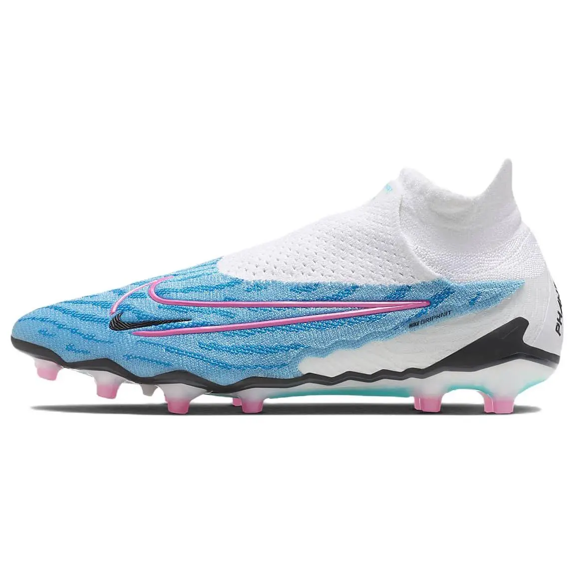 Nike Phantom GT2 Elite DF Men's Blue and White Artificial Grass Soccer Cleats Verifiable, with credentials and supporting global authentication