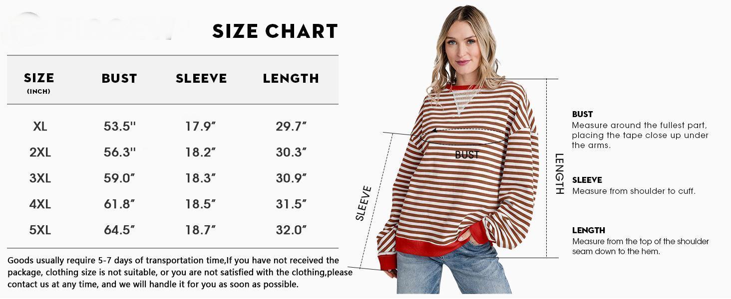 【1XL-5XL】Curve imily bela curve Womens Plus size Striped Sweatshirt Color Block Crew Neck Long Sleeve Shirt Casual Loose Pullover Top Y2K Clothes