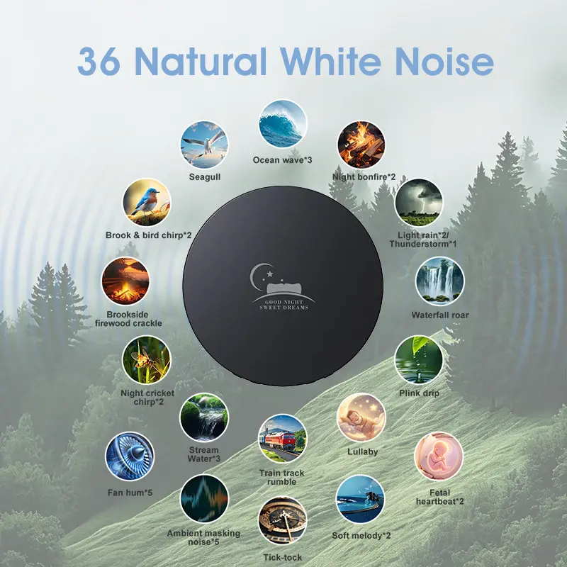 Sleep Pillow Speaker, Bone Conduction Bluetooth-compatible Noise Sleep Aid, Supports TF/micro SD, Auto Shut off Timer, 8 Hours Continuous Play