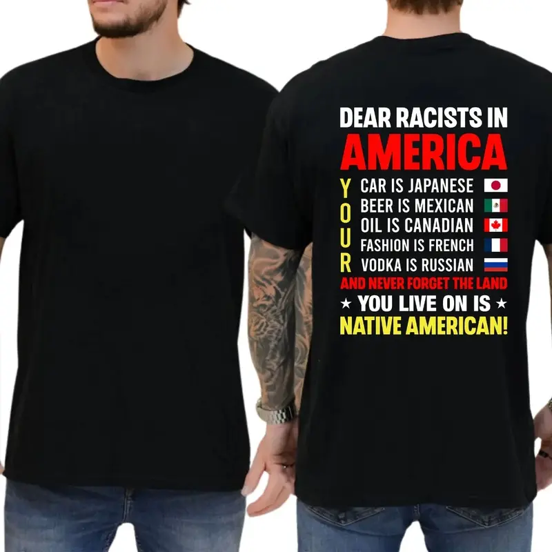 Dear Racsts In America T-shirt, Funny Political Shirts, Democrat Tee, Liberal Shirt, 8647 Shirt