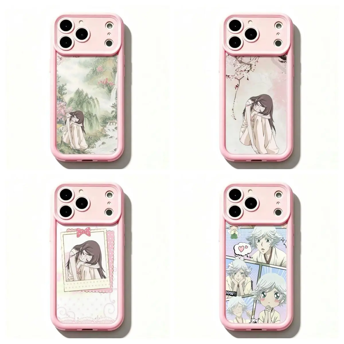 TY-Kawaii Kamisama K1ss Collage Phone Case,Nanami & Tomoe Anime Print With Pastel Scenic & Comic Backgrounds Cover For iPhone 11 12 MINI 13 MINI 14 15 16 17 Air Pro Max for Samsung S26 S25 S24 S23 S22 S21 Case,Gift for her/him