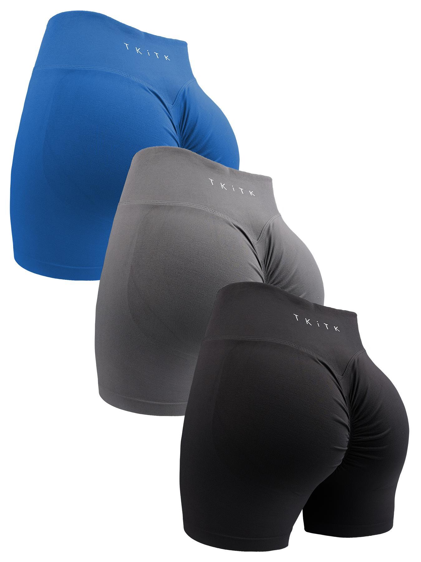 Women's Solid Ruched Seamless Sports Shorts, Breathable Comfortable High Stretch Yoga Shorts, Ladies Sportswear for Indoor Outdoor Wear Workout Clothes