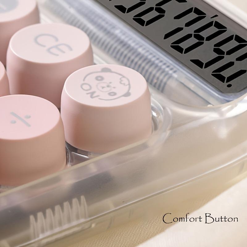 Circular Mechanical Desktop Calculator, Calculator with Display, 1 Count Battery Powered Calculator without Battery, Accounting Supplies for School Student Office