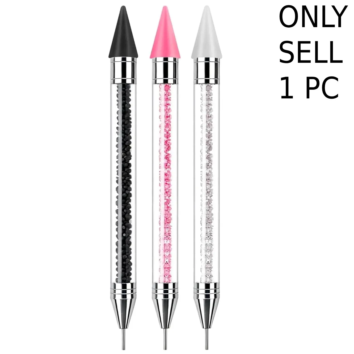 1pc Rhinestone Picker Tool Bedazzler Pen, Double Head Wax Filled Dotting Tool , Lightweight Portable for Bedazzling Clothes Phone Case Shoes Fabric DIY Craft, Diamond Art Applicator for Beginner Adult Travel Hobby Project Gift
