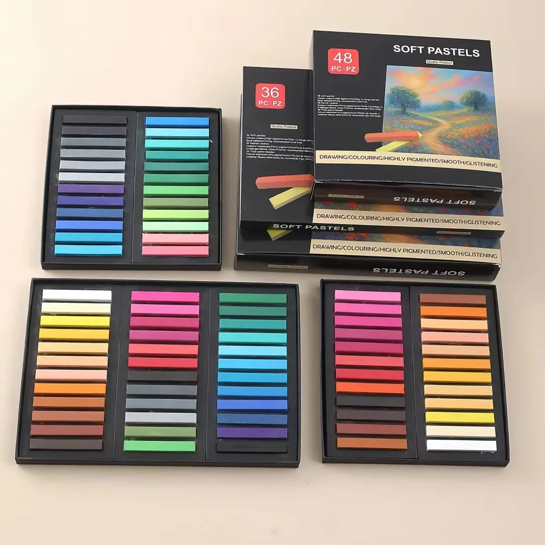 24 Colors Soft Pastels Set, Non-Toxic Chalk Pastels for Drawing, Sketching & Blending, Ideal for Artists and Creatives