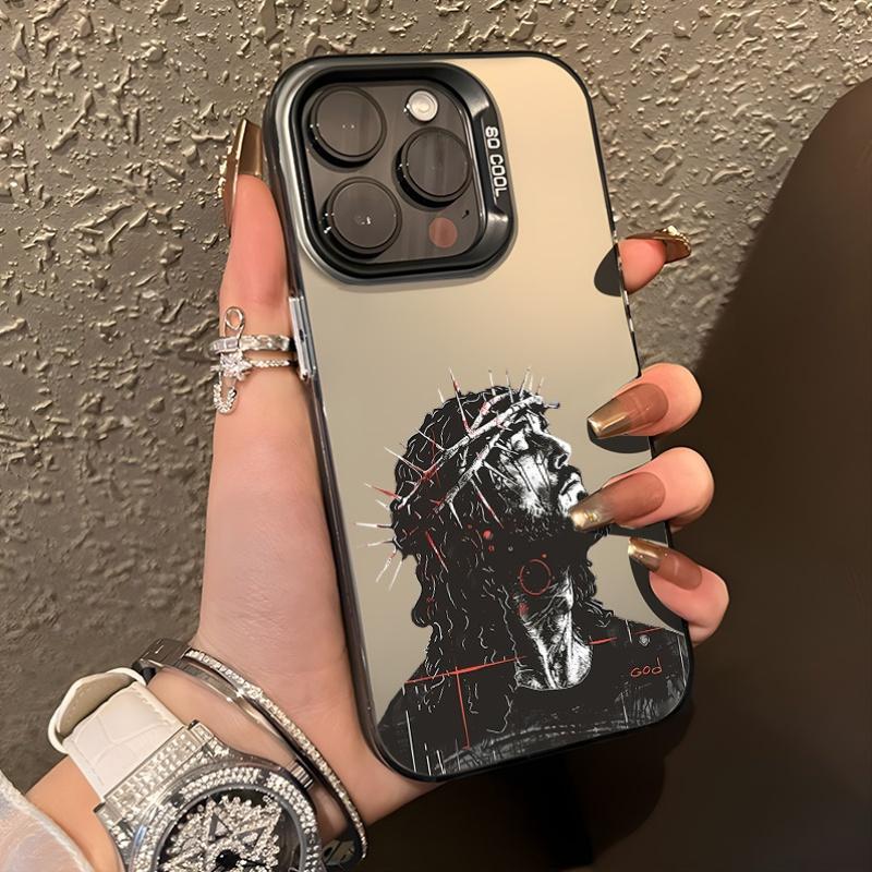 Jesus Son Of God Christian Pattern Case, Shockproof Anti-Scratch Durable PC Back Protective Cover, For iPhone 11 12 13 14 15 16 17 Pro Max Plus Air XR XS, Gifts For Women Men Teen Girls