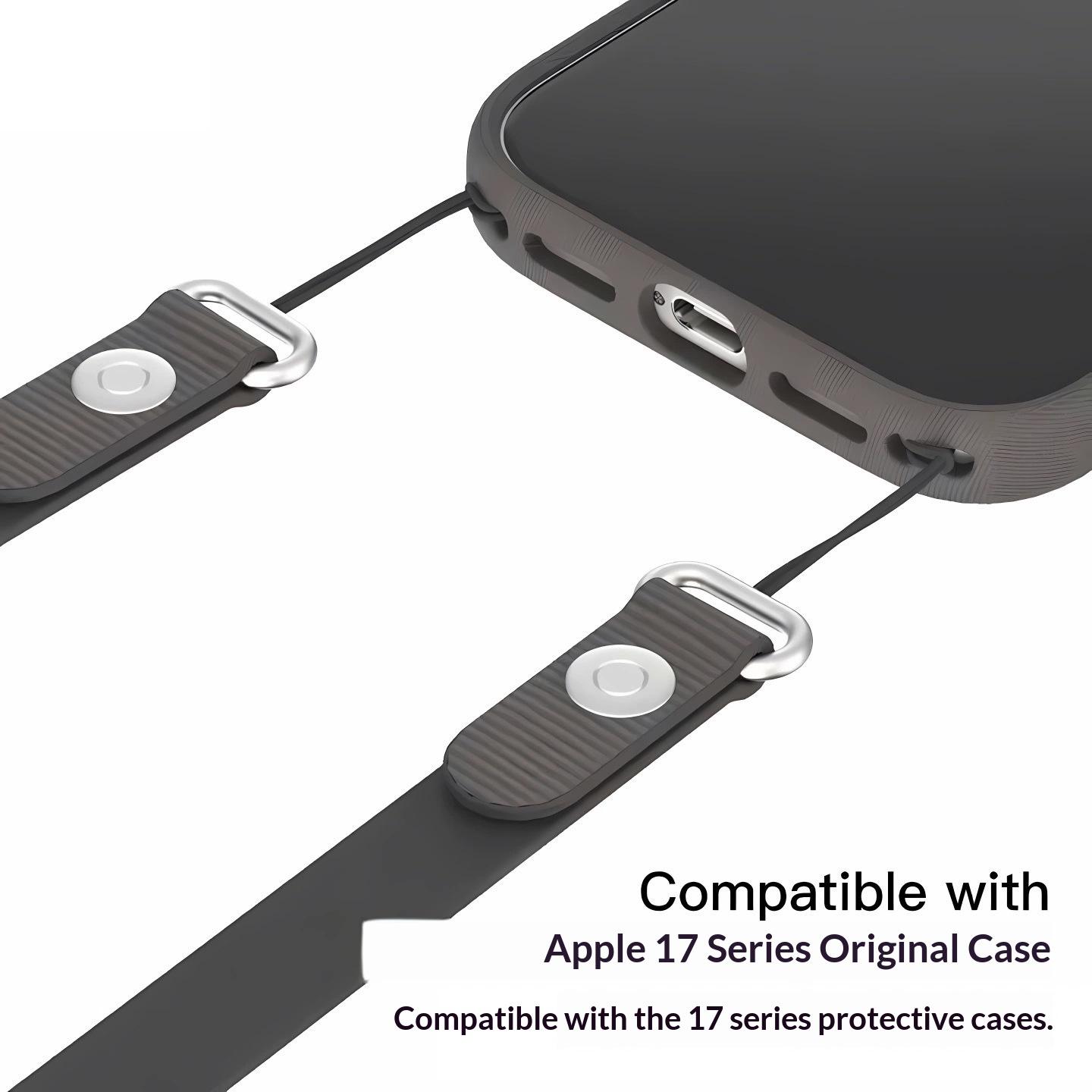 Applicable to Apple official lanyard magnetic suction iPhone17 crossbody lanyard webbing lanyard Apple mobile phone original lanyard