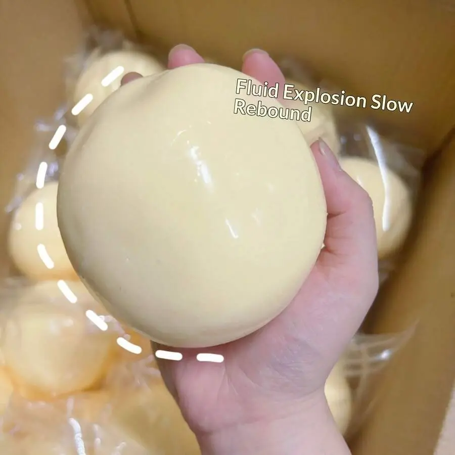 9cm Mochi Soft Cheese Ball, Ultra Large Squishy Stress Relief Toy, Unisex Adult and Child Relaxation Gift, Perfect for Holidays and Parties