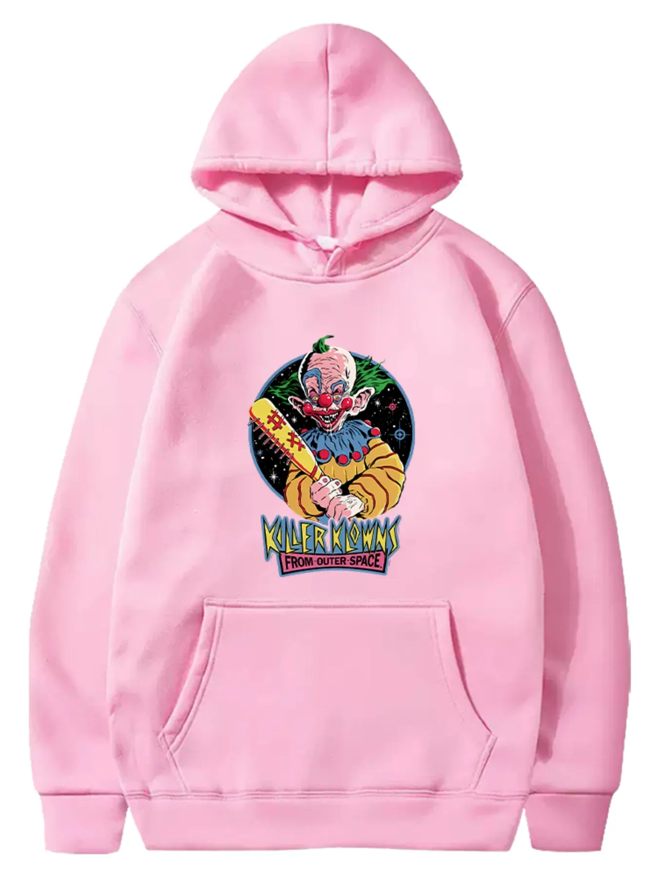 KILLERKLOWNS FROM OUTER SPACE Casual Long Sleeve Hoodie, Unisex Loose Fit Print Sweatshirt, Fall Winter Fashion