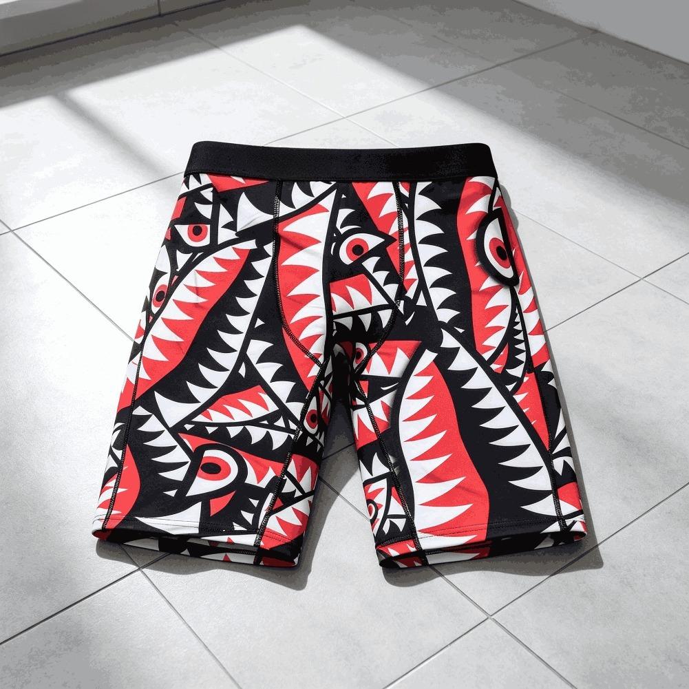 Mens Streetwear Boxer Briefs Ice Silk Compression Underwear Quick Dry Breathable Seamless Athletic Performance Fit