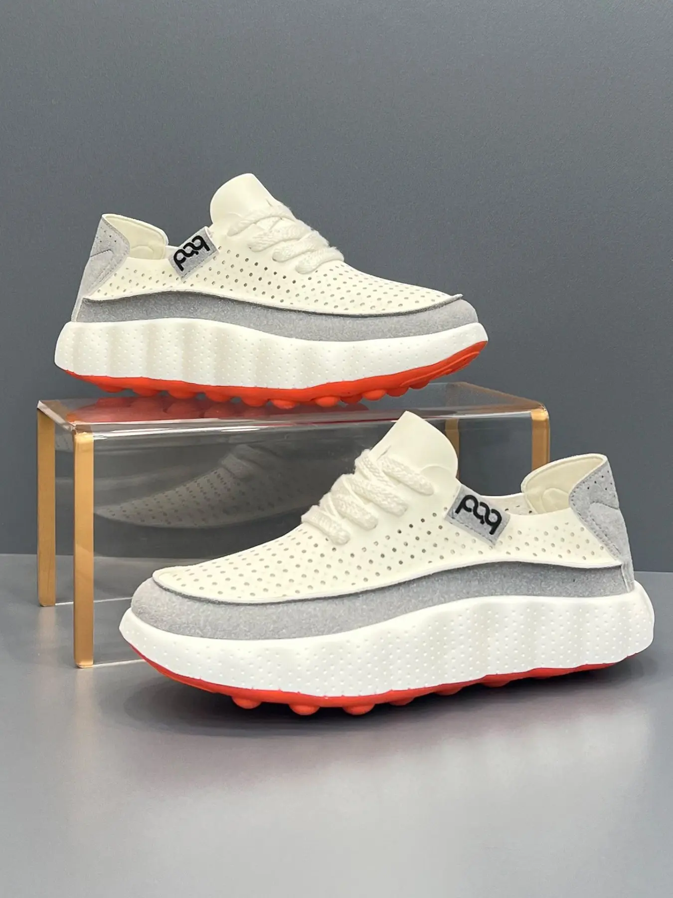 Men's Sporty Casual Shoes, Laces Design, High Elastic Comfort, Anti-Slip Breathable, Ideal for Daily Wear & Outdoor Activities, Thick Soled Sneakers