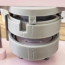 Pink Button Maker Machine 58mm (2.25 inch), DIY Button Pin Maker Machine Comes with Free Button Parts, Circle, Cutting Board, Pattern Paper, Holographic Bags, Colored Film, and Protective Case