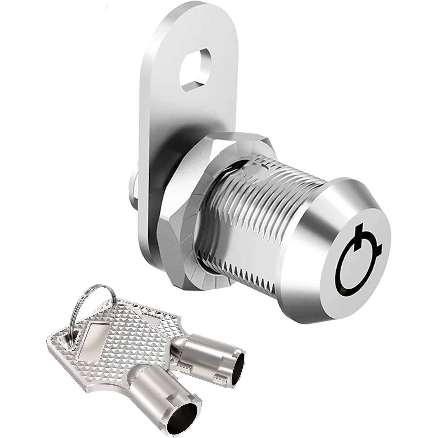 1 Pack Cabinet Locks with , 5/8" Tubular Cam Locks keyed Alike, RV Lock for Storage Door Cabinets Drawer Mail Box Tool Box Lock, Zinc Alloy