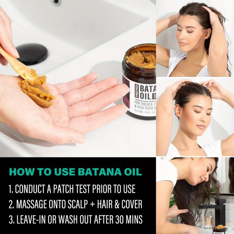 Unrefined Batana Oil for Hair Care, Authentic Dr Sebi Batana Hair Mask from Honduras for Strong Hair, Hydrating Hair Balm, Cold Pressed Cosmetic Scalp Mask Gifts for Women, Black Friday Items& Christmas Gifts