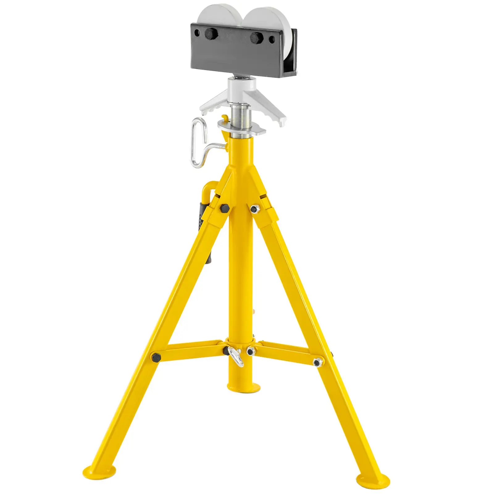 【DealsForYouDays】VEVOR Roller Pipe Stand for 1/8 in -12 in Pipes, 2500Lbs Capacity Pipe Stands with Adjustable Height 32"-55", Folding Portable Stand with Roller Head