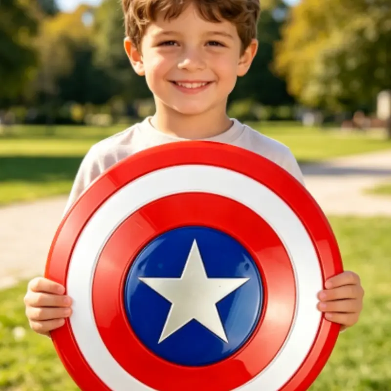 American Shield Kids Toy Cosplay Set, Performance Props Wholesale, Halloween Costume Accessories, Fun Role-Playing Gear