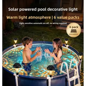 Outdoor Waterproof Solar Pathway Stake Lights, Magical Shadow Effect Solar Lawn Lamp, Energy Saving Solar Landscape Decor Light For Villa Garden Patio Decoration
