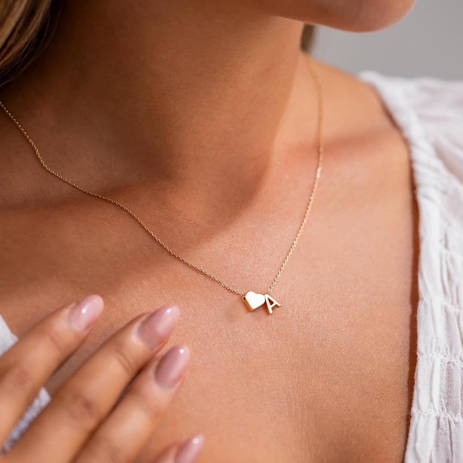 Christmas Gifts for Grandkids - Dainty 18K Gold Plated Tiny Heart Initial A-Z Letter Pendant Necklace Stocking Stuffers for Teen Girls Jewelry Christmas Gifts for Grandkids - Dainty 18K Gold Plated Tiny Heart Initial A-Z Letter Pendant Necklace Stocking Stuffers for Teen Girls Jewelry