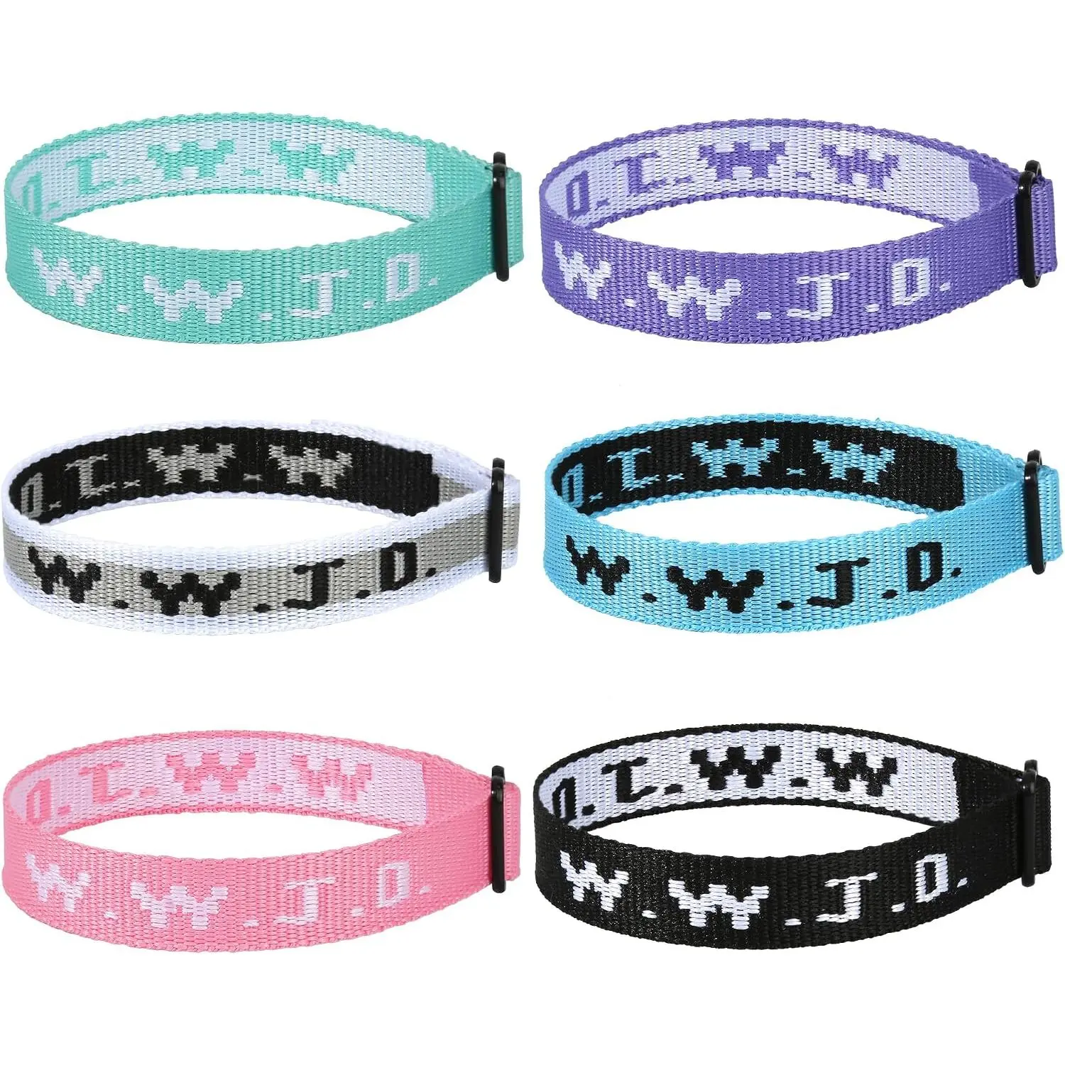6 count WWJD Bracelet for Women Men, Christian Gifts Wristbands, WWJD Rubber Bracelets - What Would  Do Bracelet