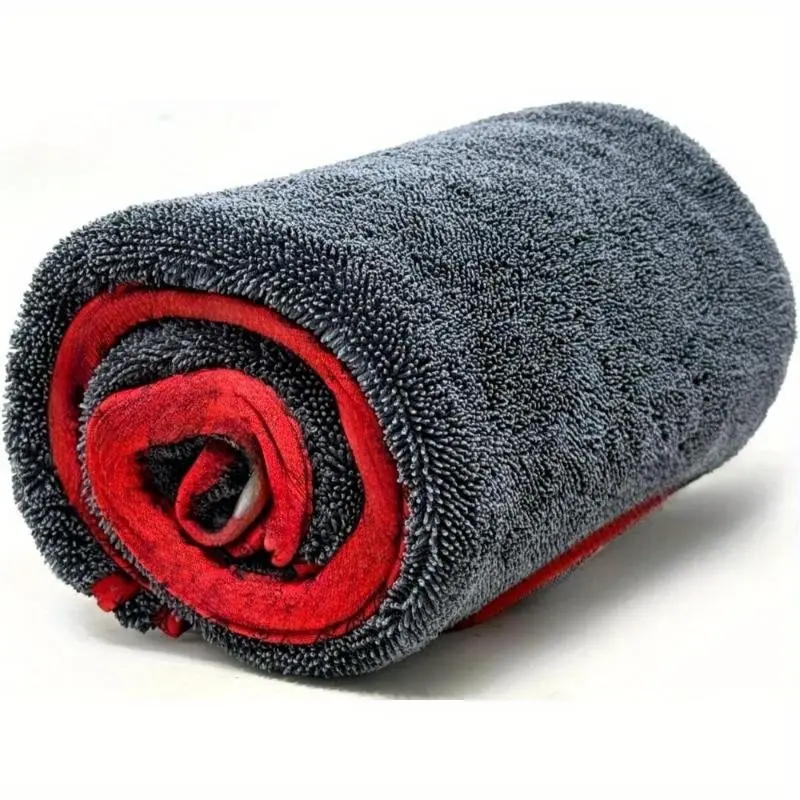 Microfiber Car Drying Towel with Twist Ring Design, Super Absorbent Thickened Technology, Detail Cloth, Professional Look