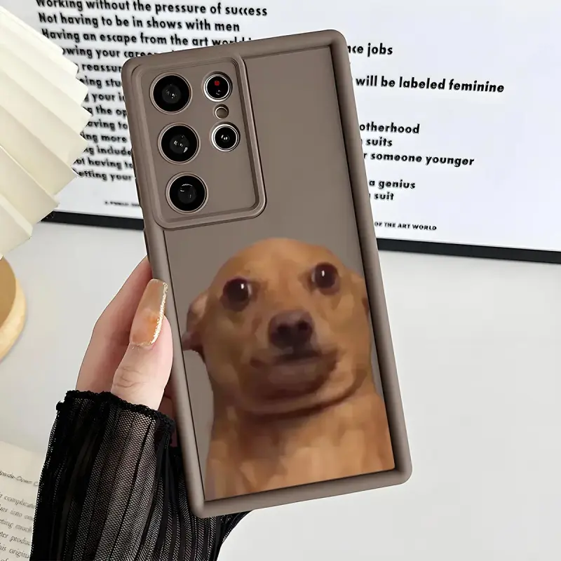 Cute Dog Pattern Phone Case, Enhanced Camera Protection, Shockproof Skin-Friendly Touch Soft Cover for Samsung Galaxy S21 S22 S23 S24 S25 S26 Ultra Plus FE A13 A14 A15 A16 A17 A33 A34 A35 A36 A52 A53 A54 Note20Ultra Funky
