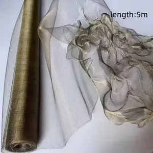 5m X 1m Plastic Fog Mesh Soft Iron Wire Net, Art Material Fog Decorative Mesh, Metal Mesh for Decoration, Durable and Versatile Design