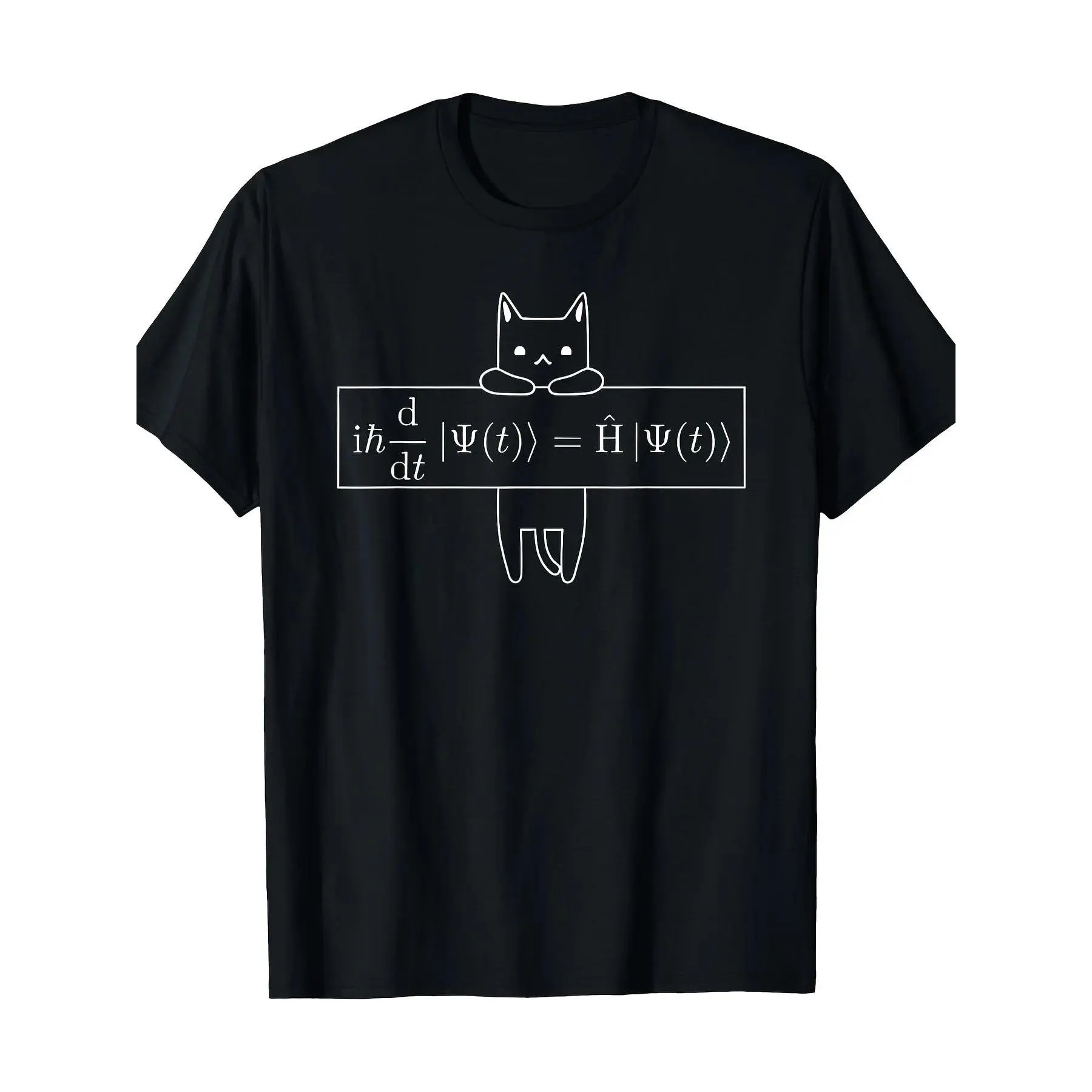 Quantum Mechanics Cat T-shirt Physics Themed Printed Women Tee Comfortable Top Round Neck Short Sleeve Casual Clothinggood graphic tees