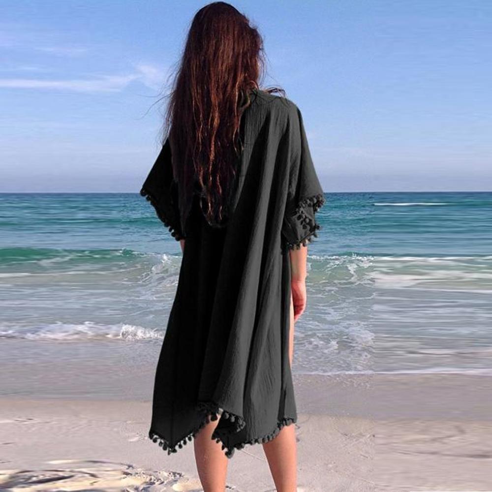 New summer cardigan cape 2026 Hollow knit women's beach wear cover sun protection beach wear